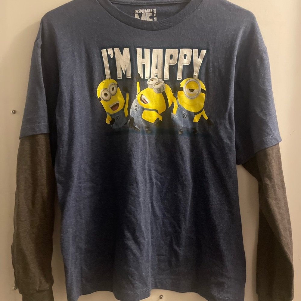 Long sleeved minion t-shirt.